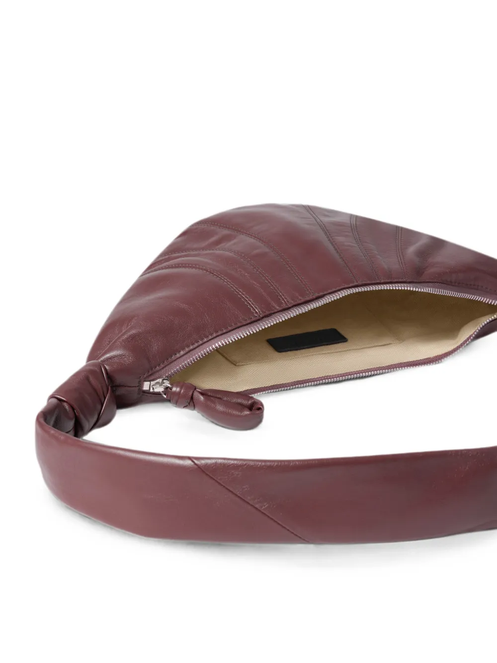 LEMAIRE Kleine Croissant leren tas Bruin