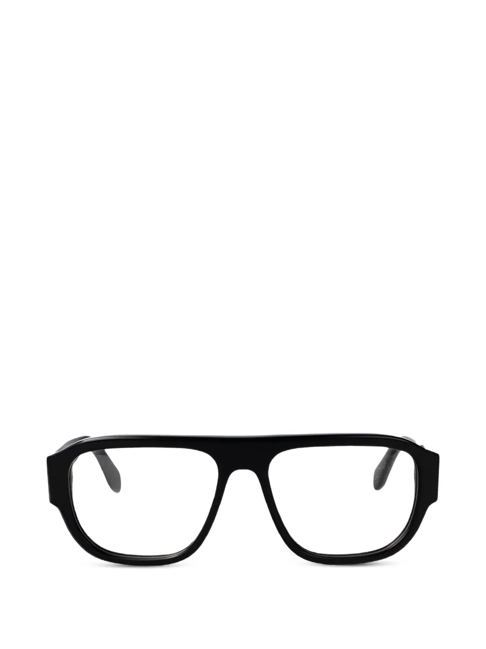 Palm Angels Eyewear logo-plaque pilot-frame glasses - Schwarz