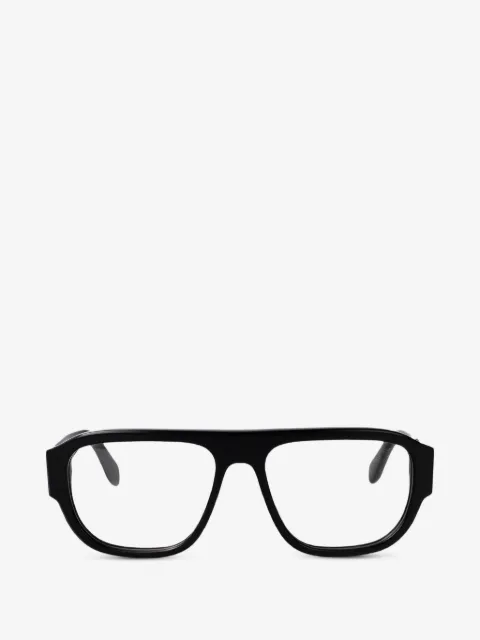Palm Angels Eyewear logo-plaque pilot-frame glasses