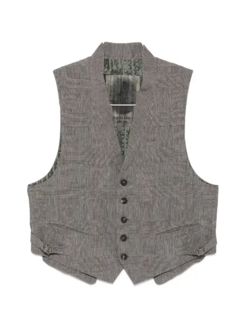 Ziggy Chen check-pattern waistcoat