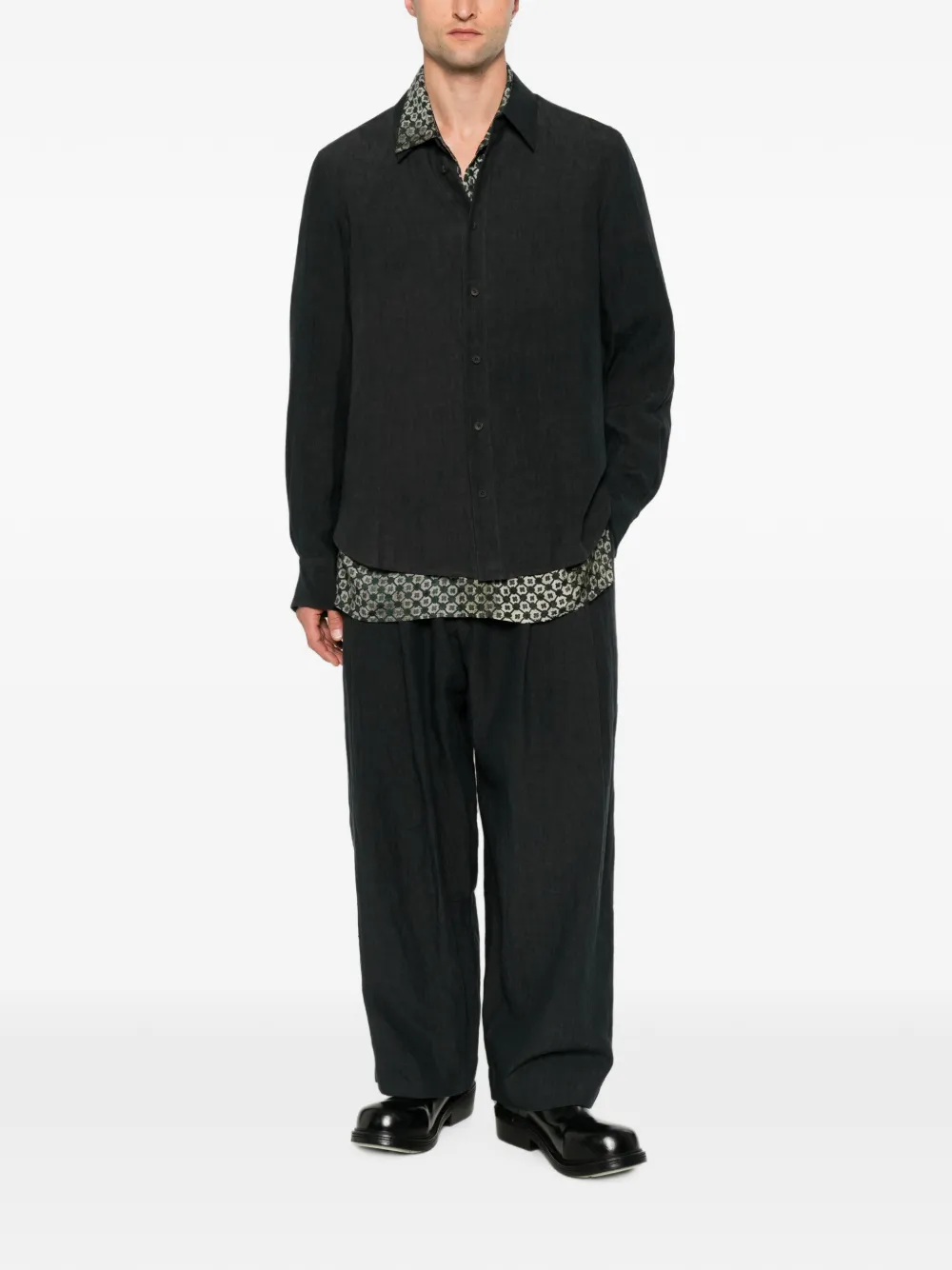 Ziggy Chen Gelaagd overhemd Blauw