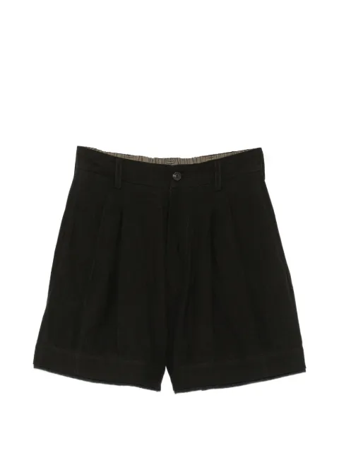 Ziggy Chen pleated-detail belt-loops shorts