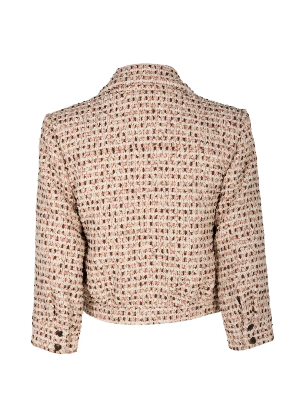 L'Agence Jia cropped tweed jack Beige