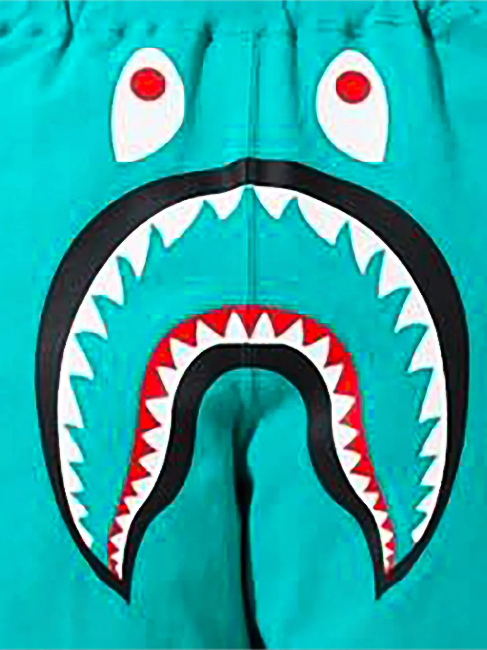 A BATHING APE Shark shorts met wijde pijpen Blauw