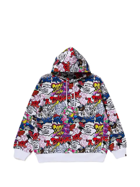 A BATHING APE® graffiti-pattern hoodie