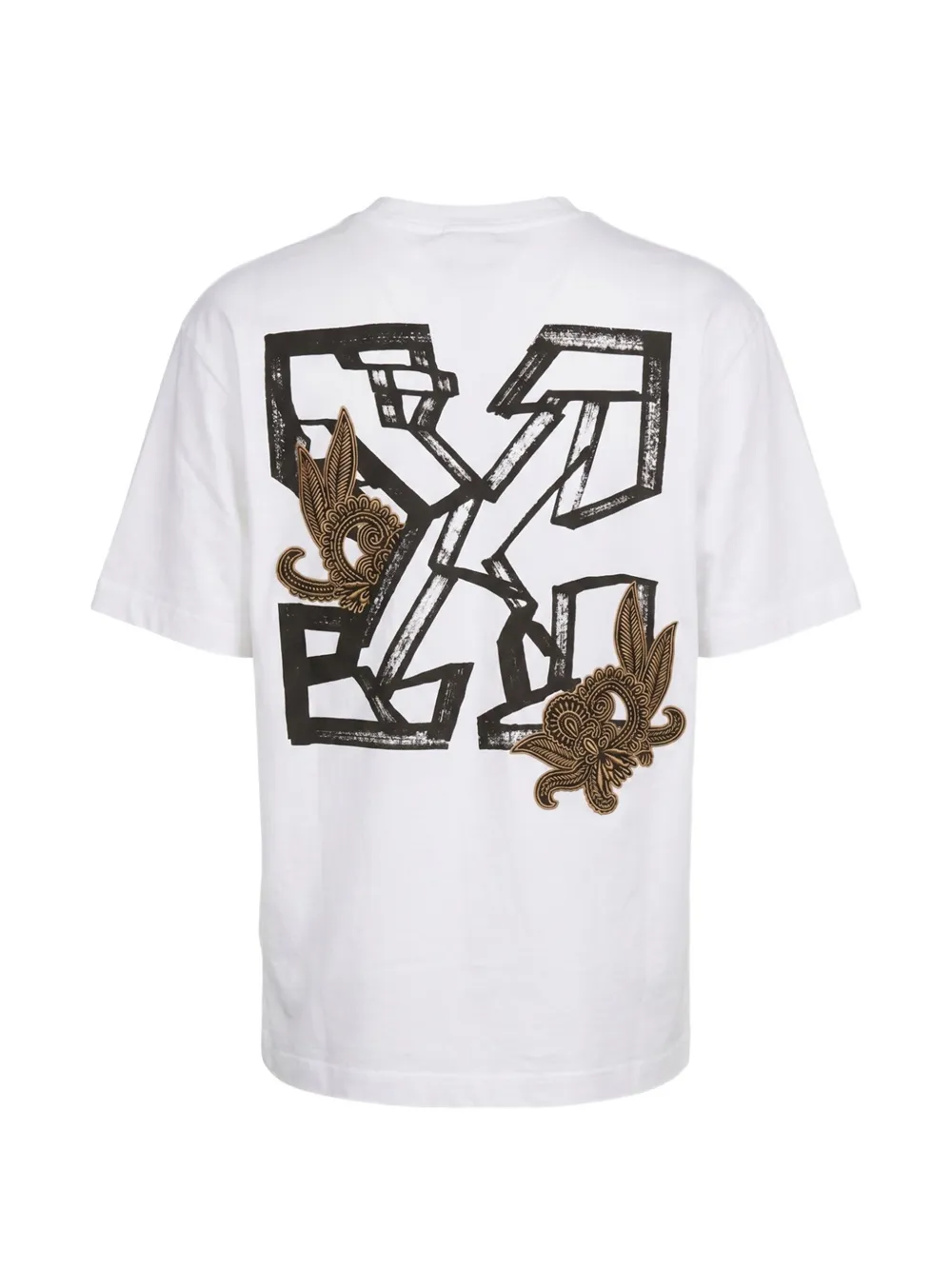 Off-White Paisley Arrow Skate T-shirt met borduurwerk Wit