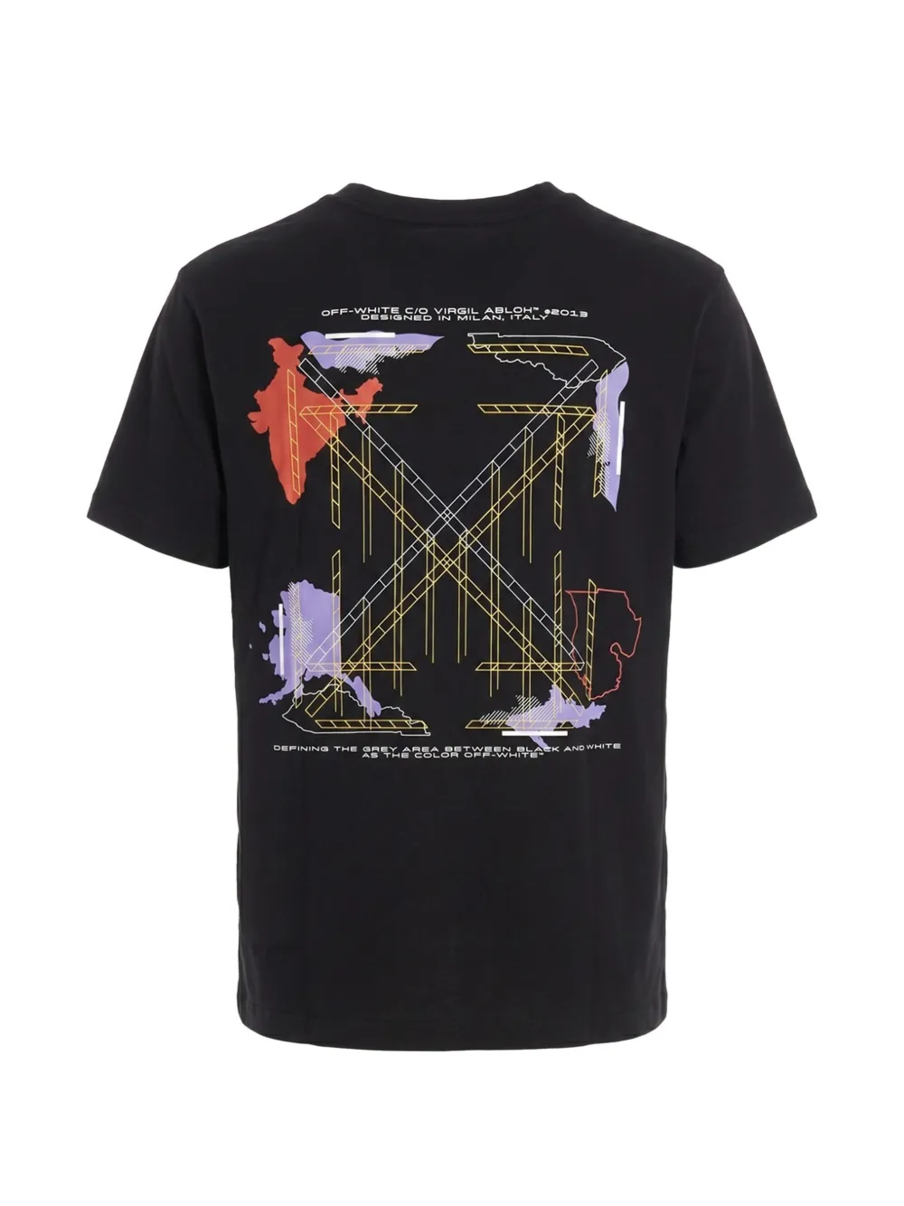 Off-White Archigeography Arrow Skate T-shirt met print Zwart