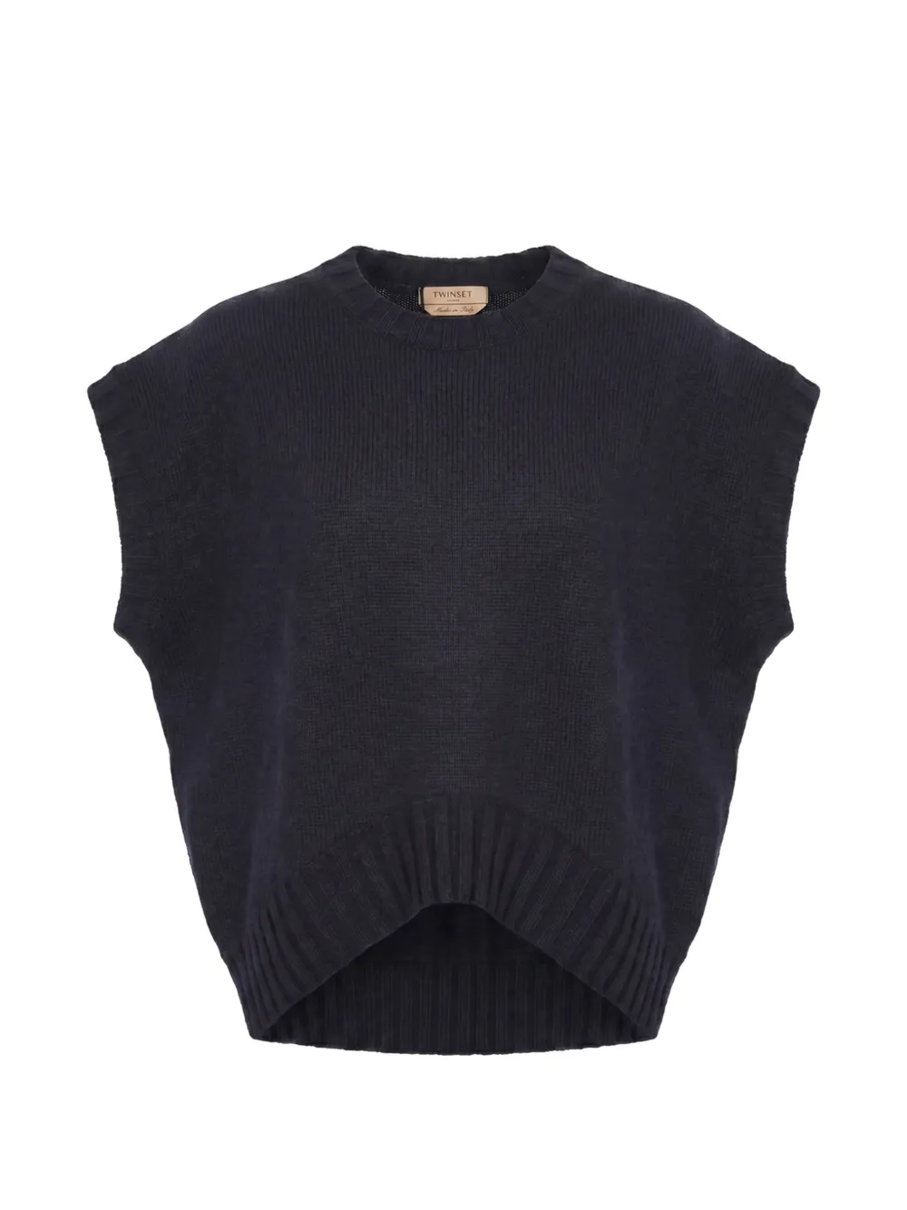 TWINSET ribbed-knit sleeveless sweater - Blu