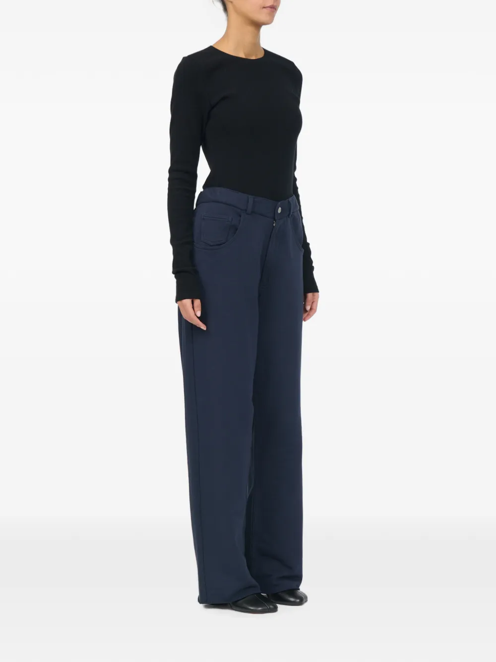 MM6 Maison Margiela Gerafelde broek Blauw