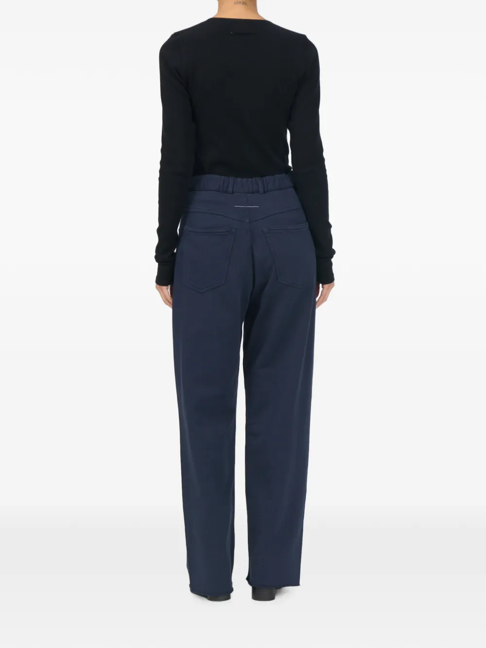 MM6 Maison Margiela Gerafelde broek Blauw