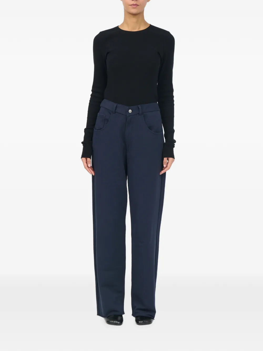 MM6 Maison Margiela Gerafelde broek Blauw