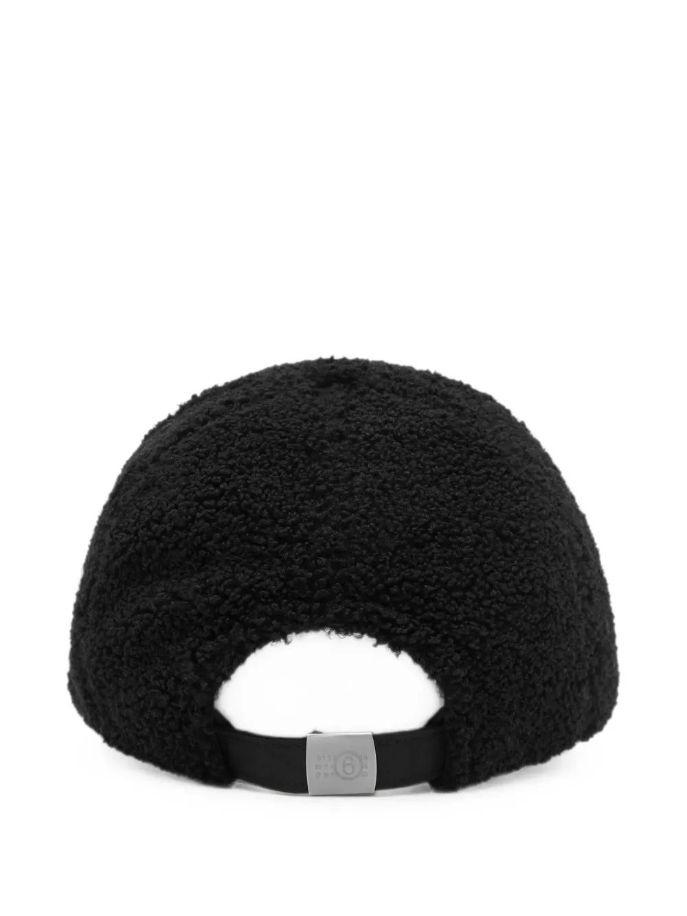 MM6 Maison Margiela Bouclé honkbalpet met logopatch Zwart