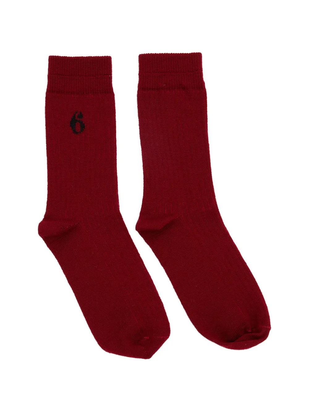 MM6 Maison Margiela wool blend socks - Rosso