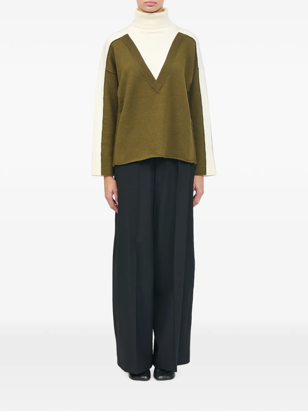 MM6 Maison Margiela Coltrui met colourblock Beige