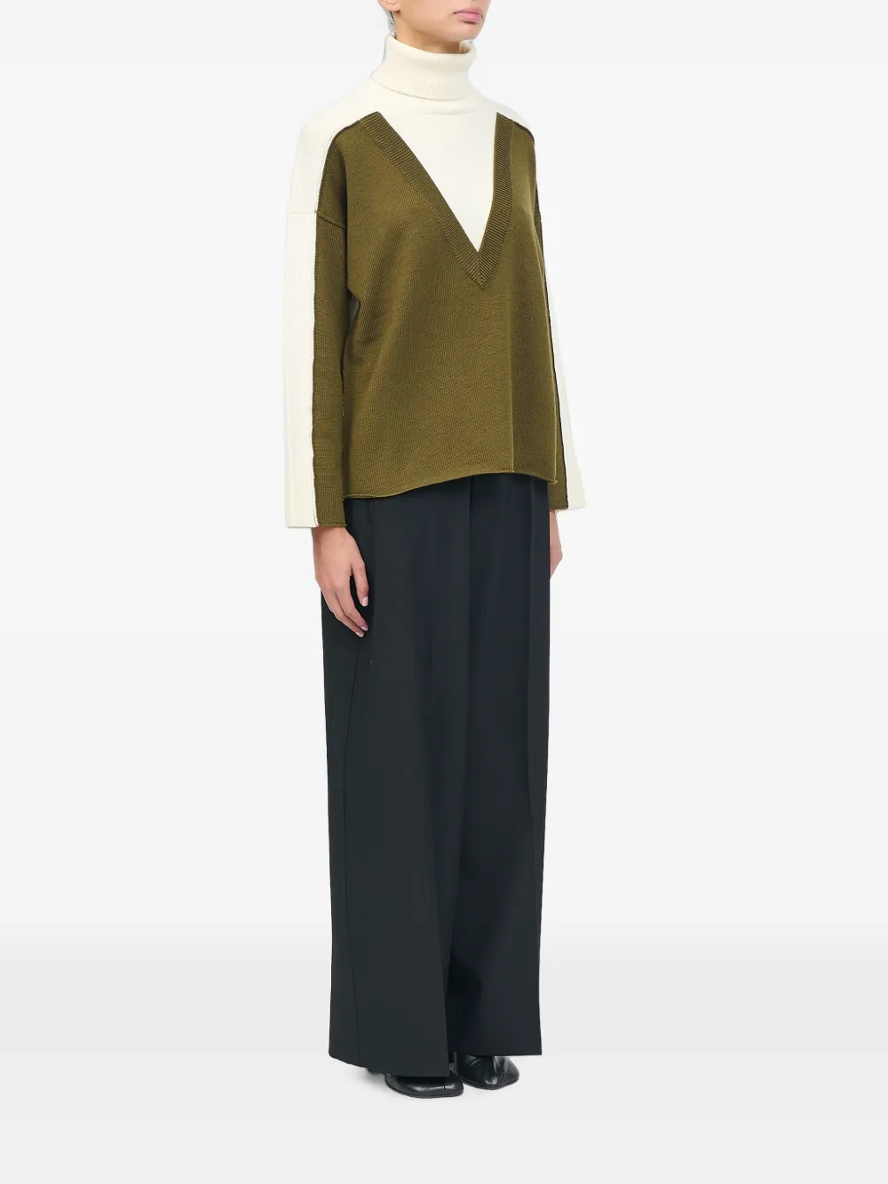 MM6 Maison Margiela Coltrui met colourblock Beige