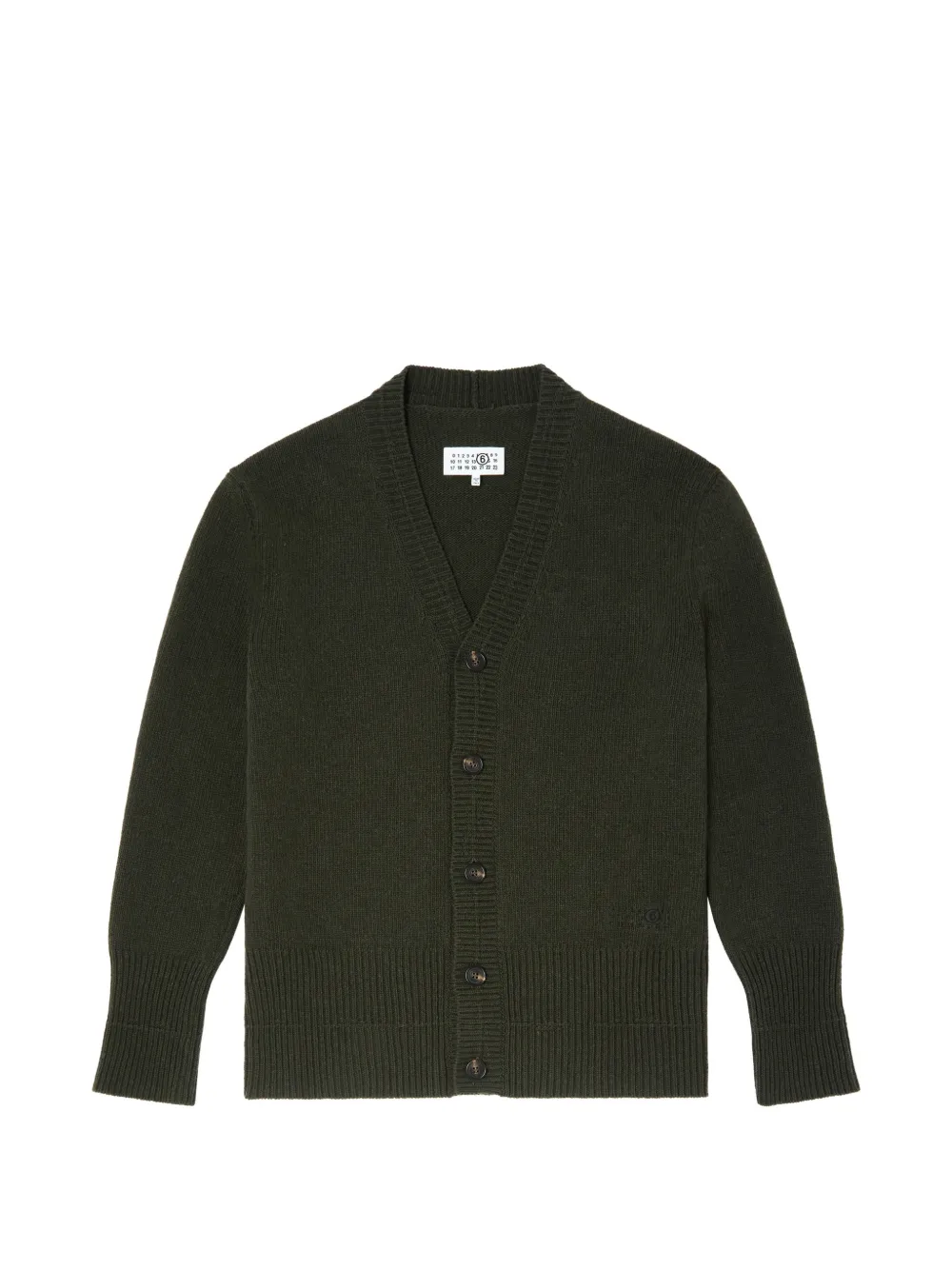 MM6 Maison Margiela wool V-neck cardigan - Verde