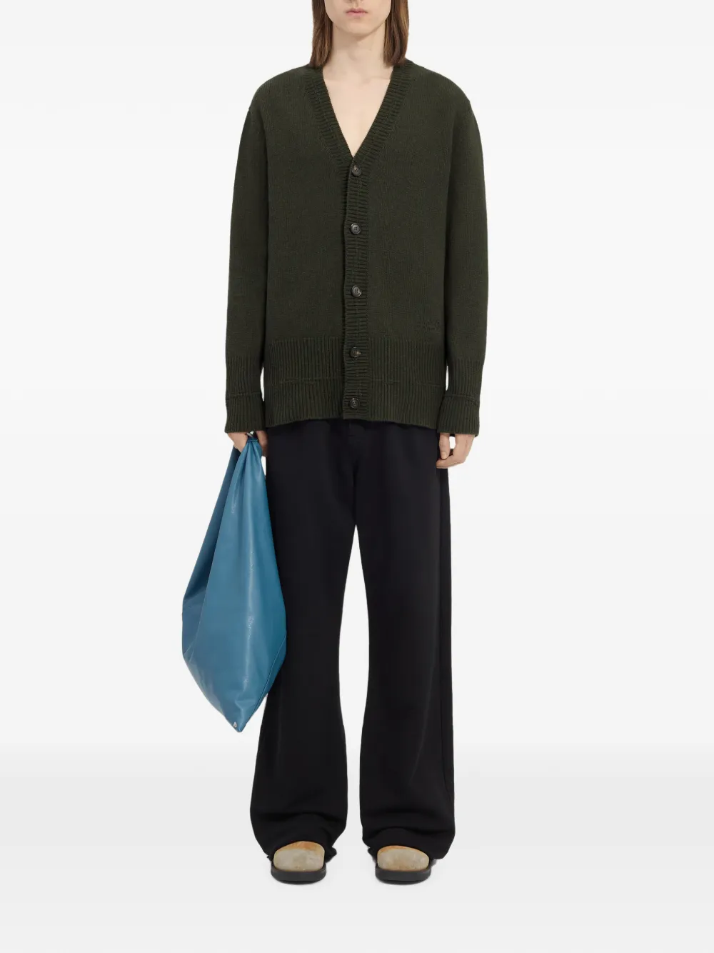 MM6 Maison Margiela Vest met V-hals Groen