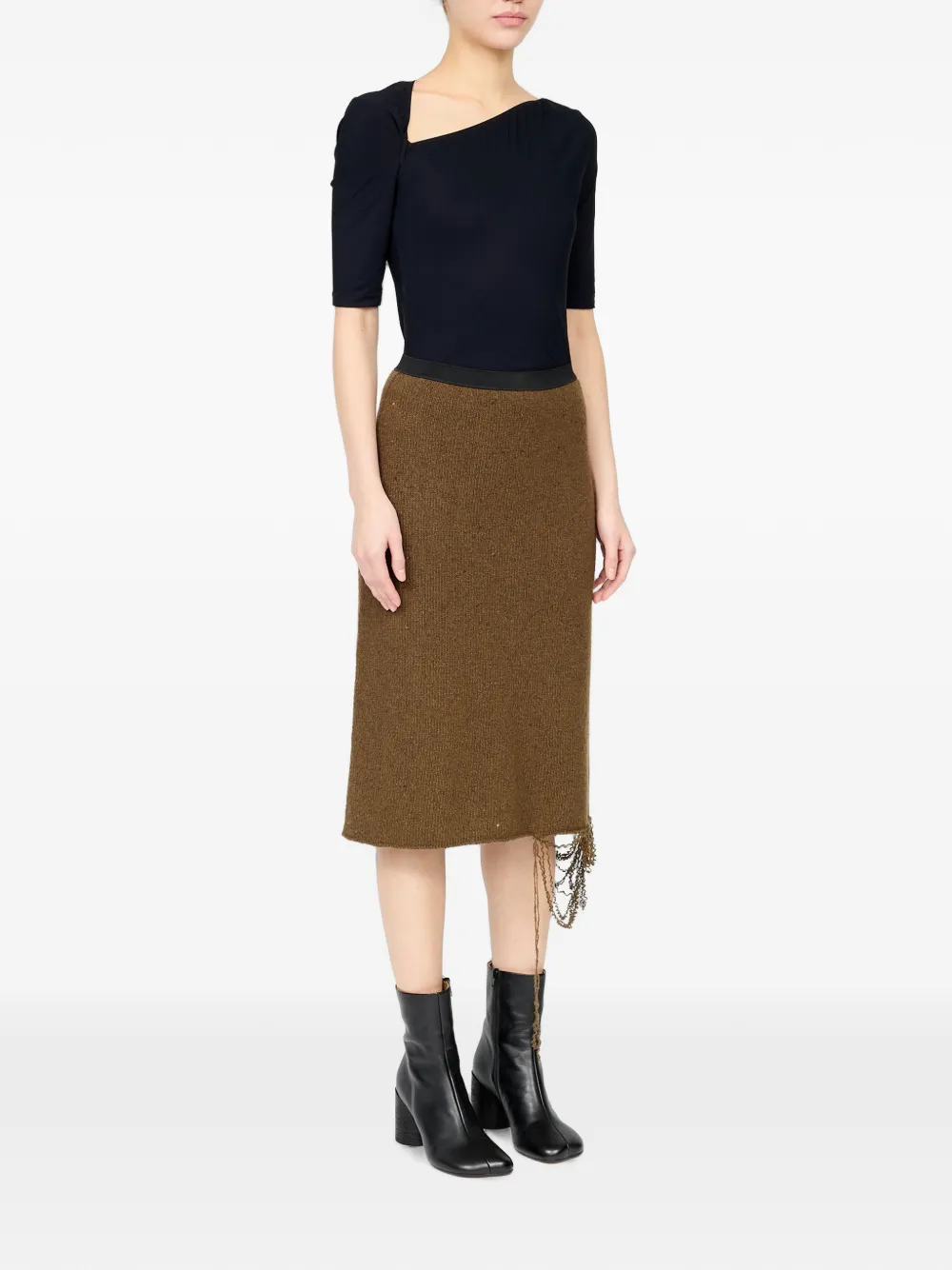 MM6 Maison Margiela Midi-rok Bruin