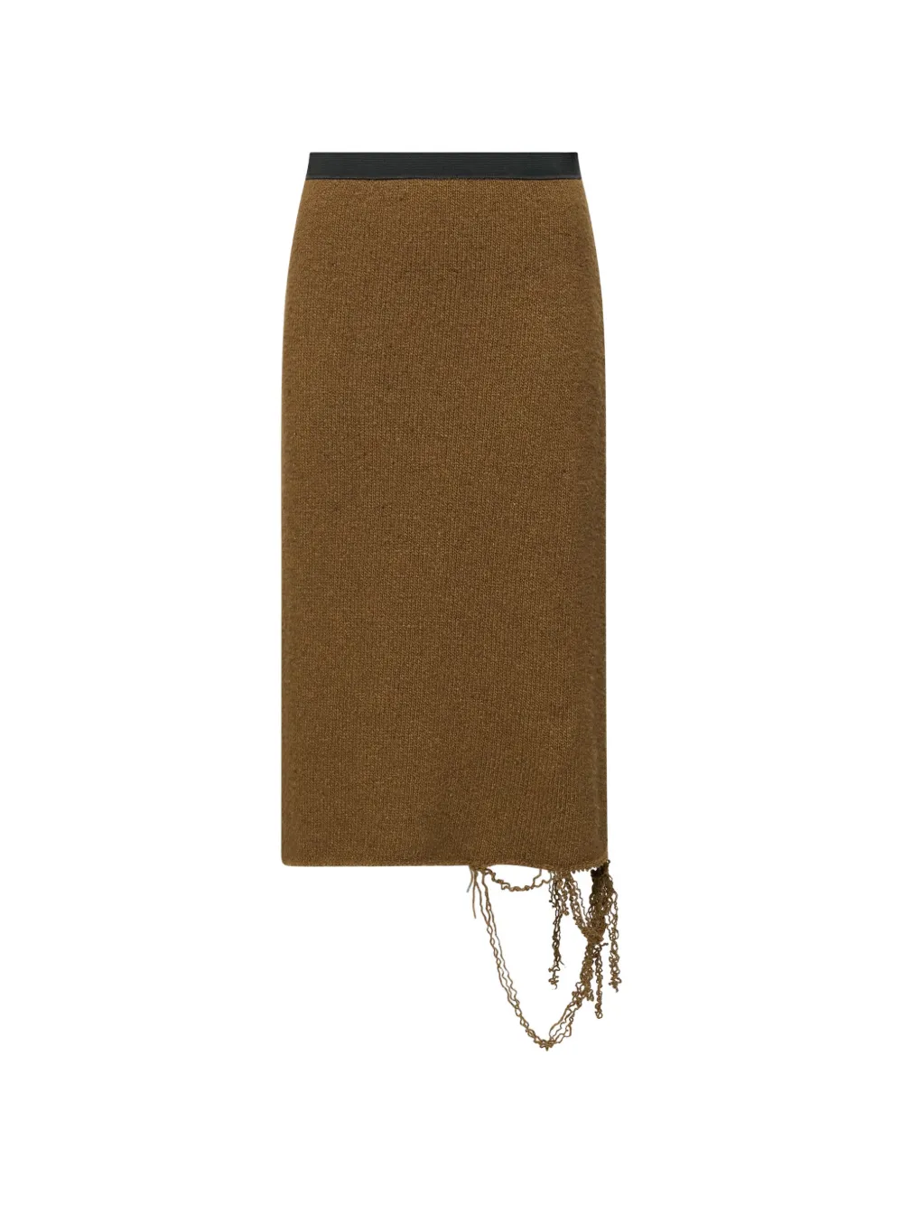 MM6 Maison Margiela Klassischer Midirock - Braun