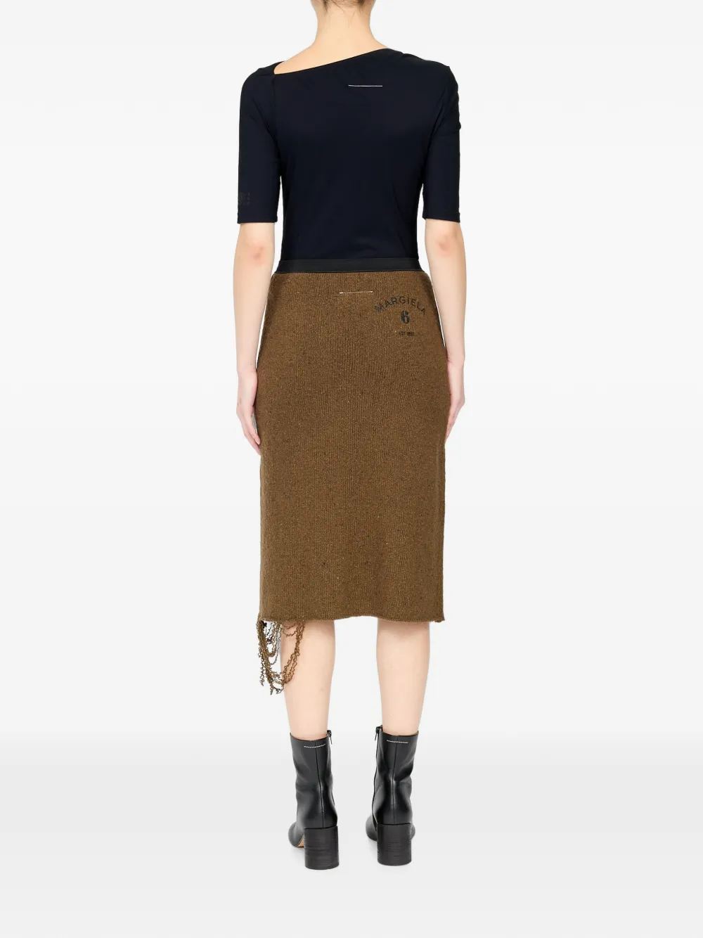 MM6 Maison Margiela Midi-rok Bruin