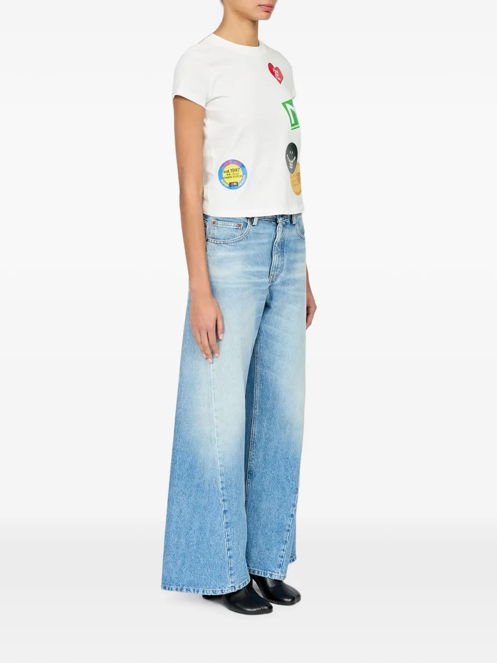 MM6 Maison Margiela T-shirt met tijgerprint Beige