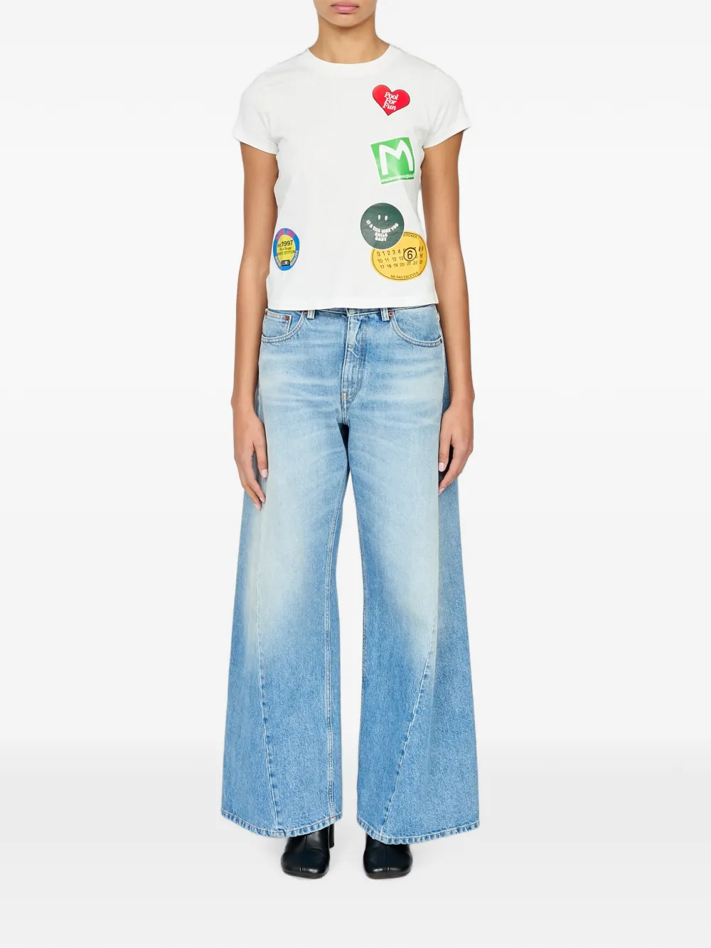 MM6 Maison Margiela T-shirt met tijgerprint Beige