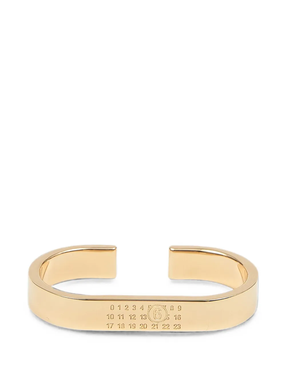 MM6 Maison Margiela gold double Numeric ring - Oro