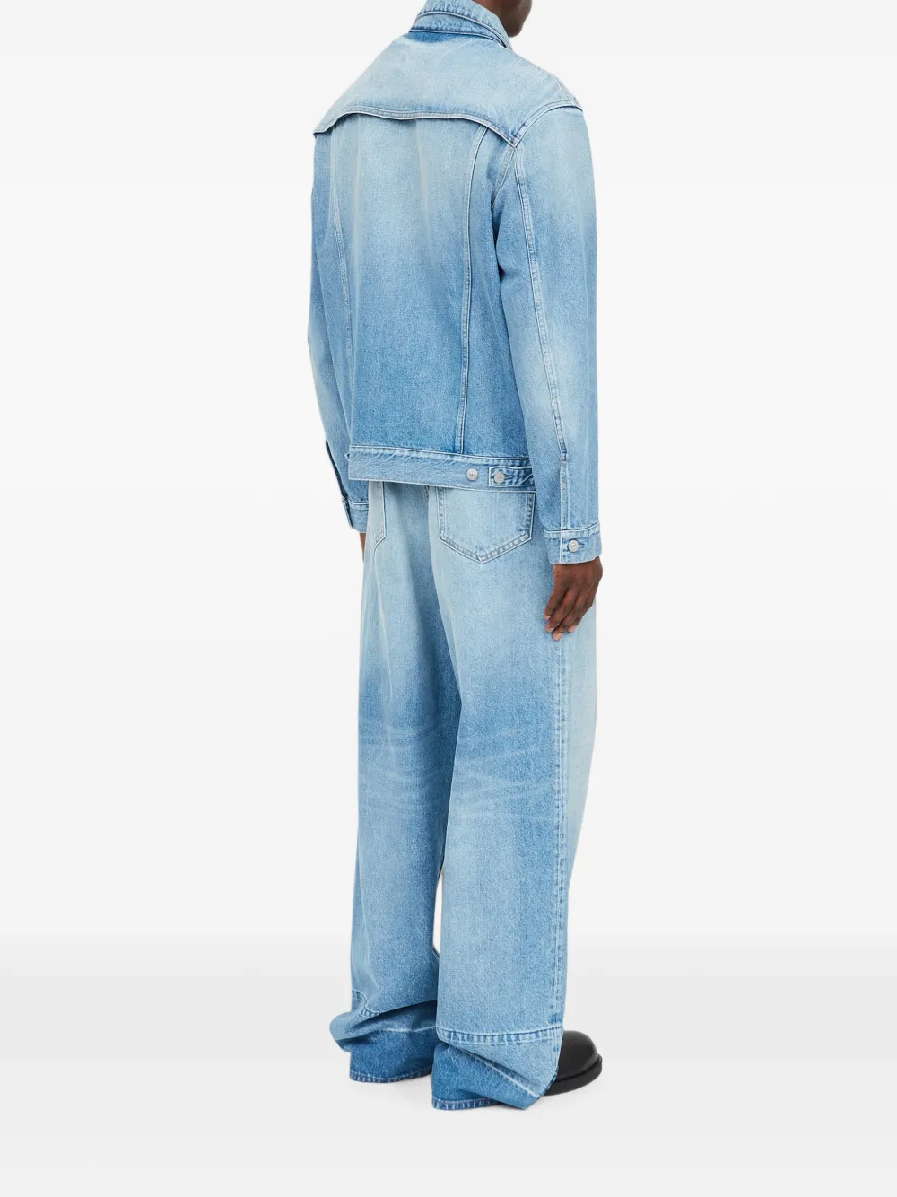 MM6 Maison Margiela Gelaagd denim jack Blauw