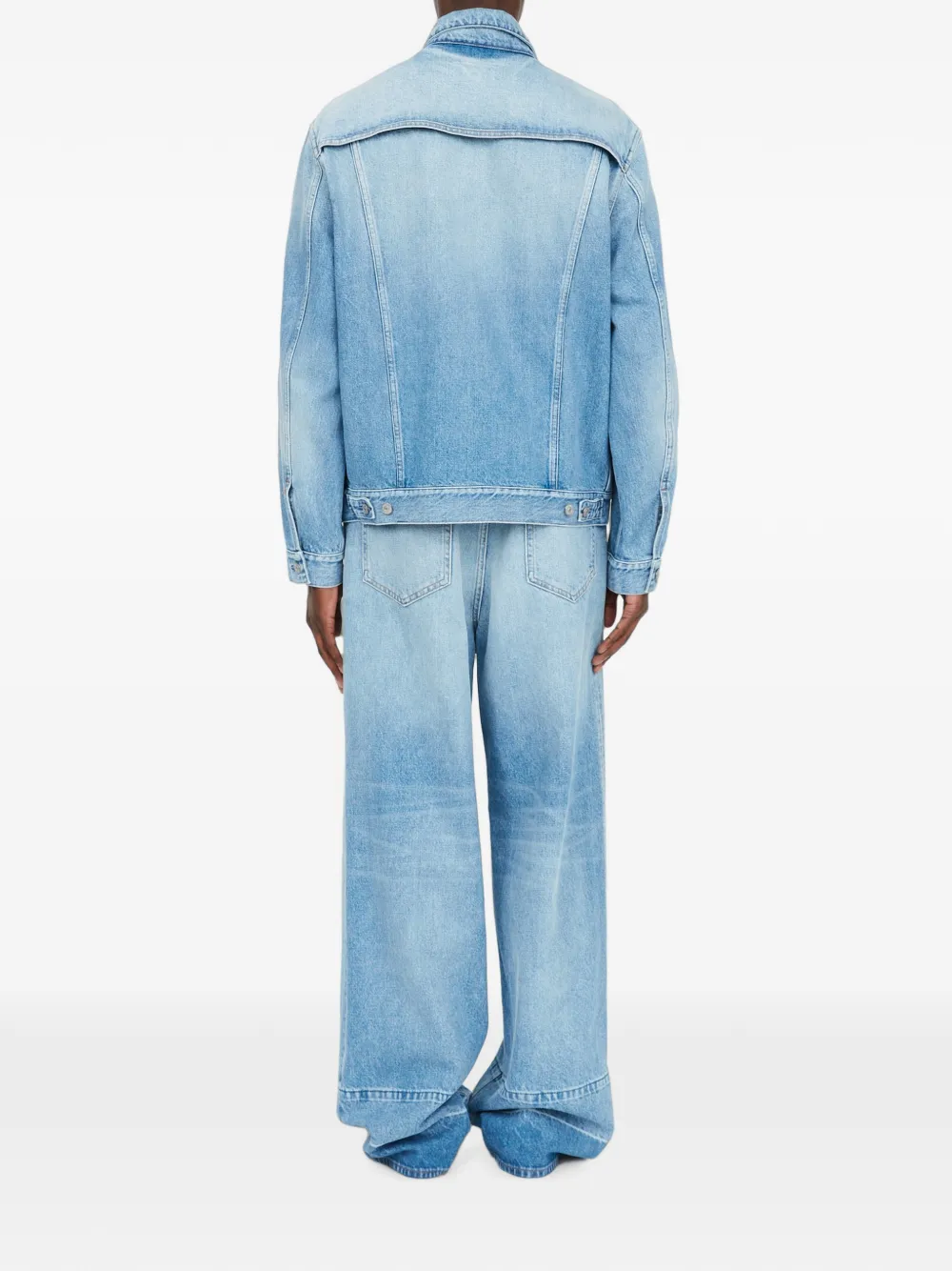 MM6 Maison Margiela Gelaagd denim jack Blauw