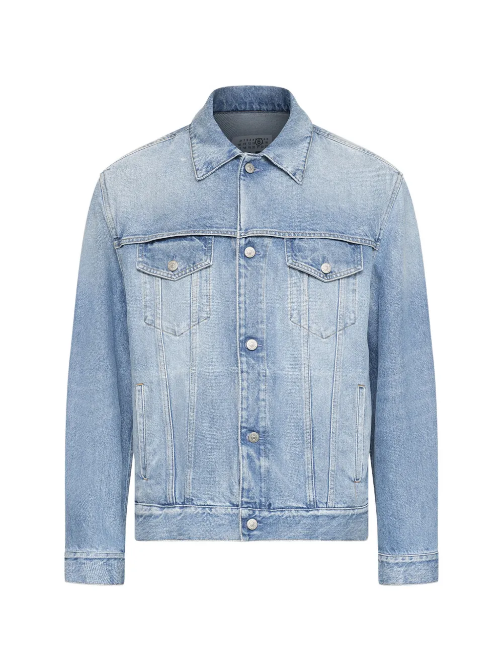 MM6 Maison Margiela layered denim jacket - Blu