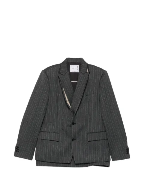 sacai pinstripe-pattern buttoned blazer