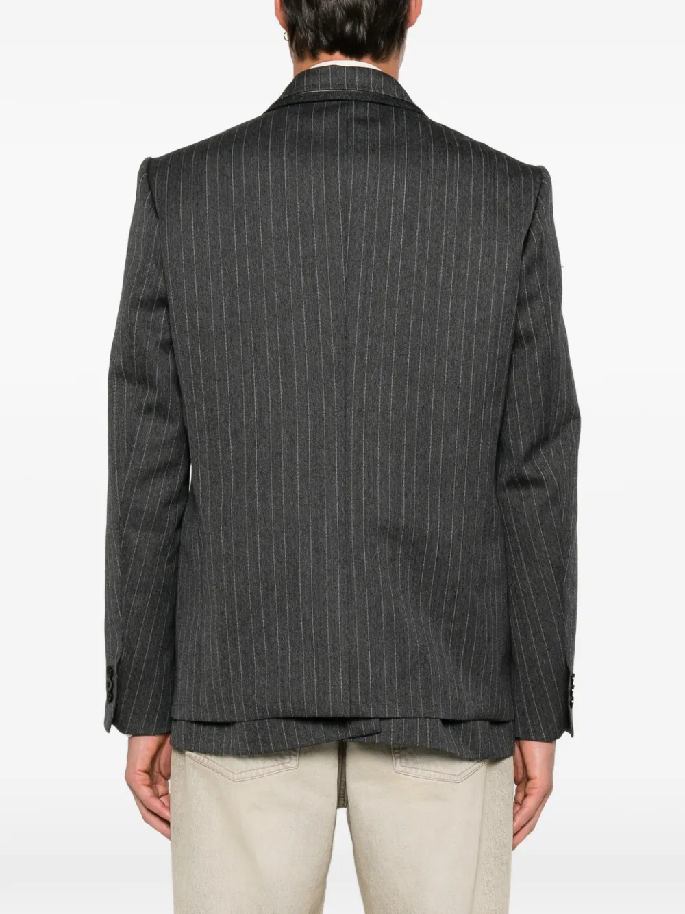 sacai Blazer met krijtstreep Grijs