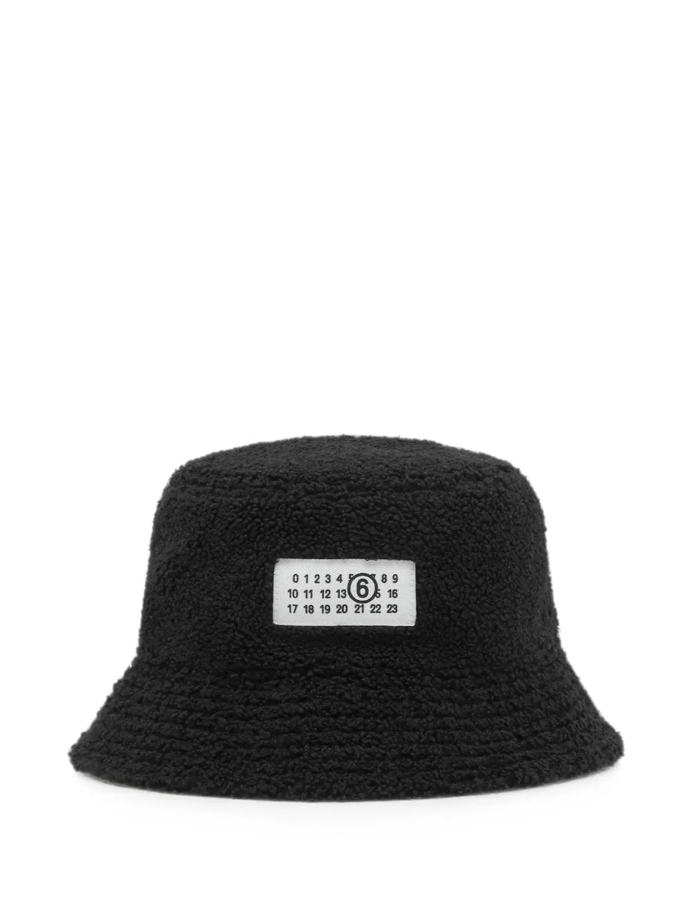 MM6 Maison Margiela Cappello bucket con applicazione - Nero
