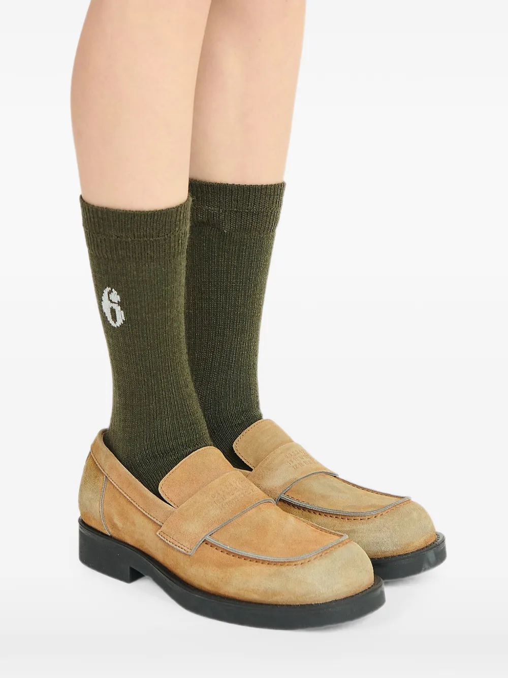 MM6 Maison Margiela Sokken van wolblend Groen