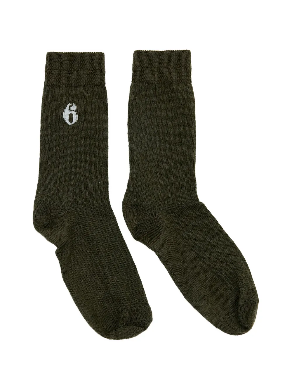 MM6 Maison Margiela wool blend socks - Verde