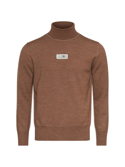 MM6 Maison Margiela logo-patch roll-neck sweater