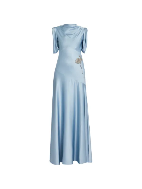 ERDEM embroidered satin-cady gown