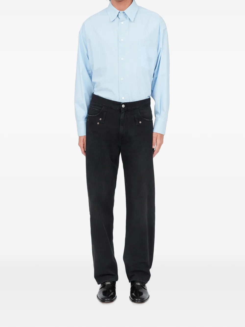MM6 Maison Margiela Jeans met ringlets Zwart