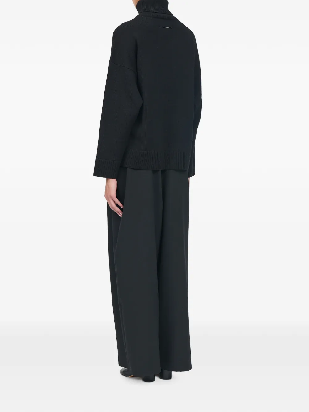 MM6 Maison Margiela Wollen trui met colourblocking Zwart