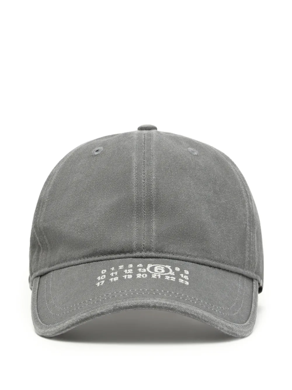 MM6 Maison Margiela Honkbalpet met geborduurd logo Grijs