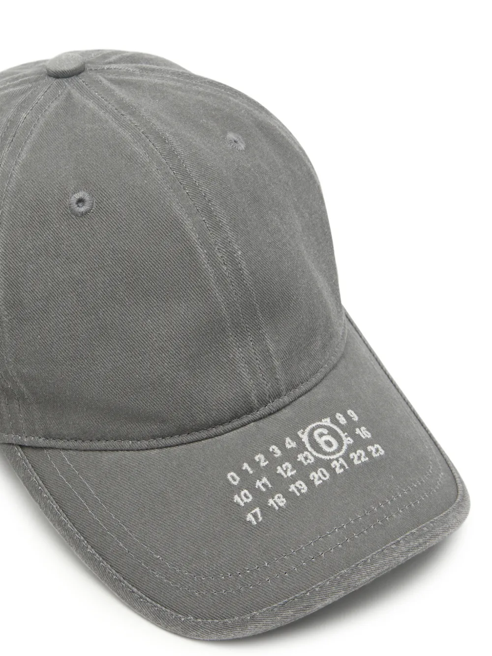 MM6 Maison Margiela logo-embroidered Baseball Cap | Grey | FARFETCH