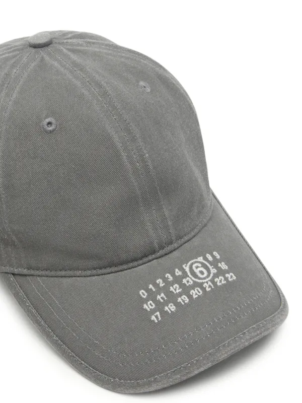 MM6 Maison Margiela logo-embroidered Baseball Cap | Grey | FARFETCH