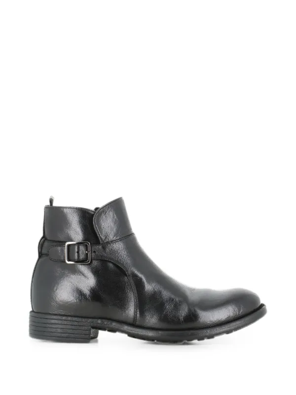 Officine Creative Calitxe 008 Buckle-fastening Ankle Boots in Black