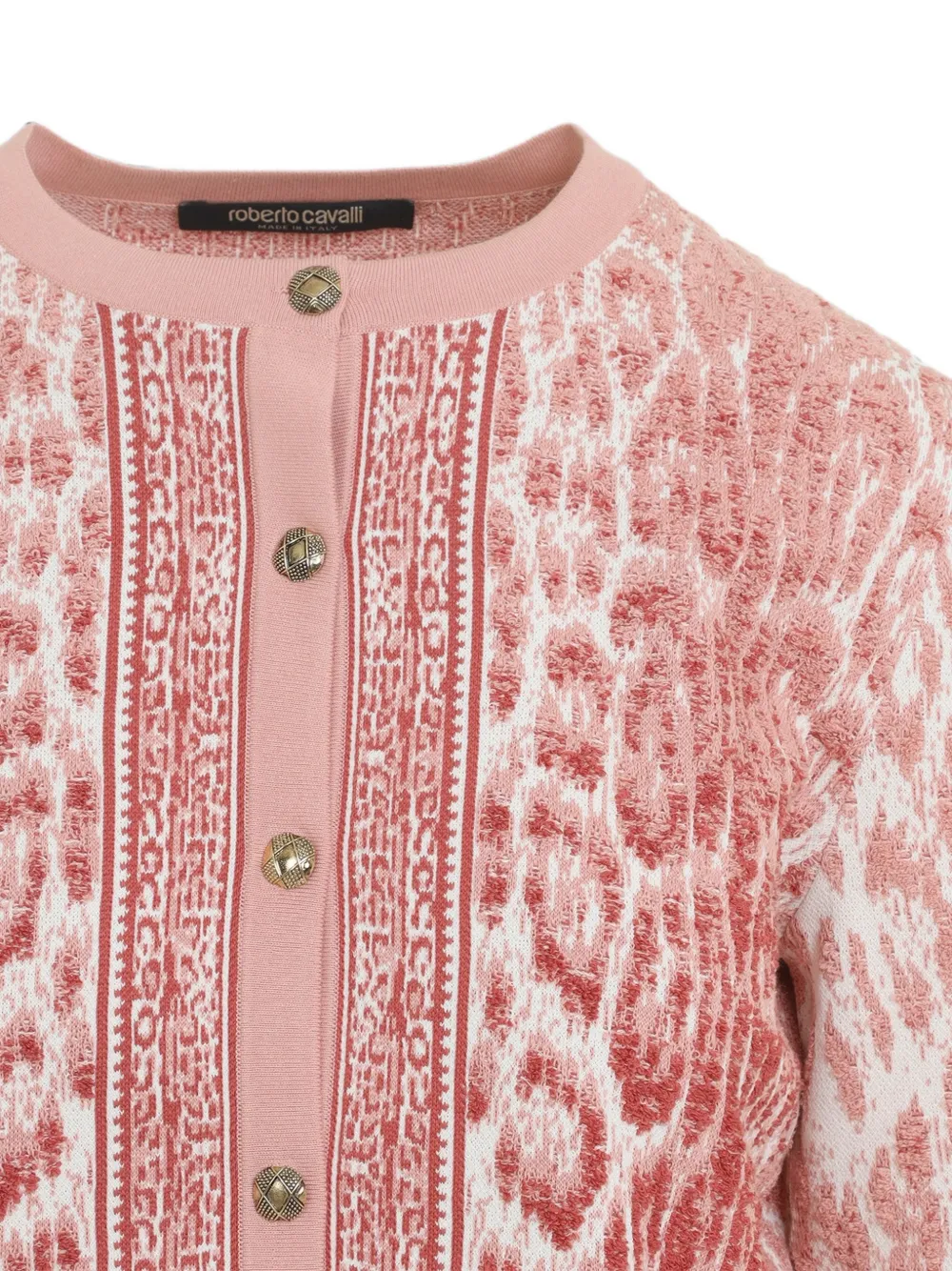 Roberto Cavalli Vest met jacquard Roze