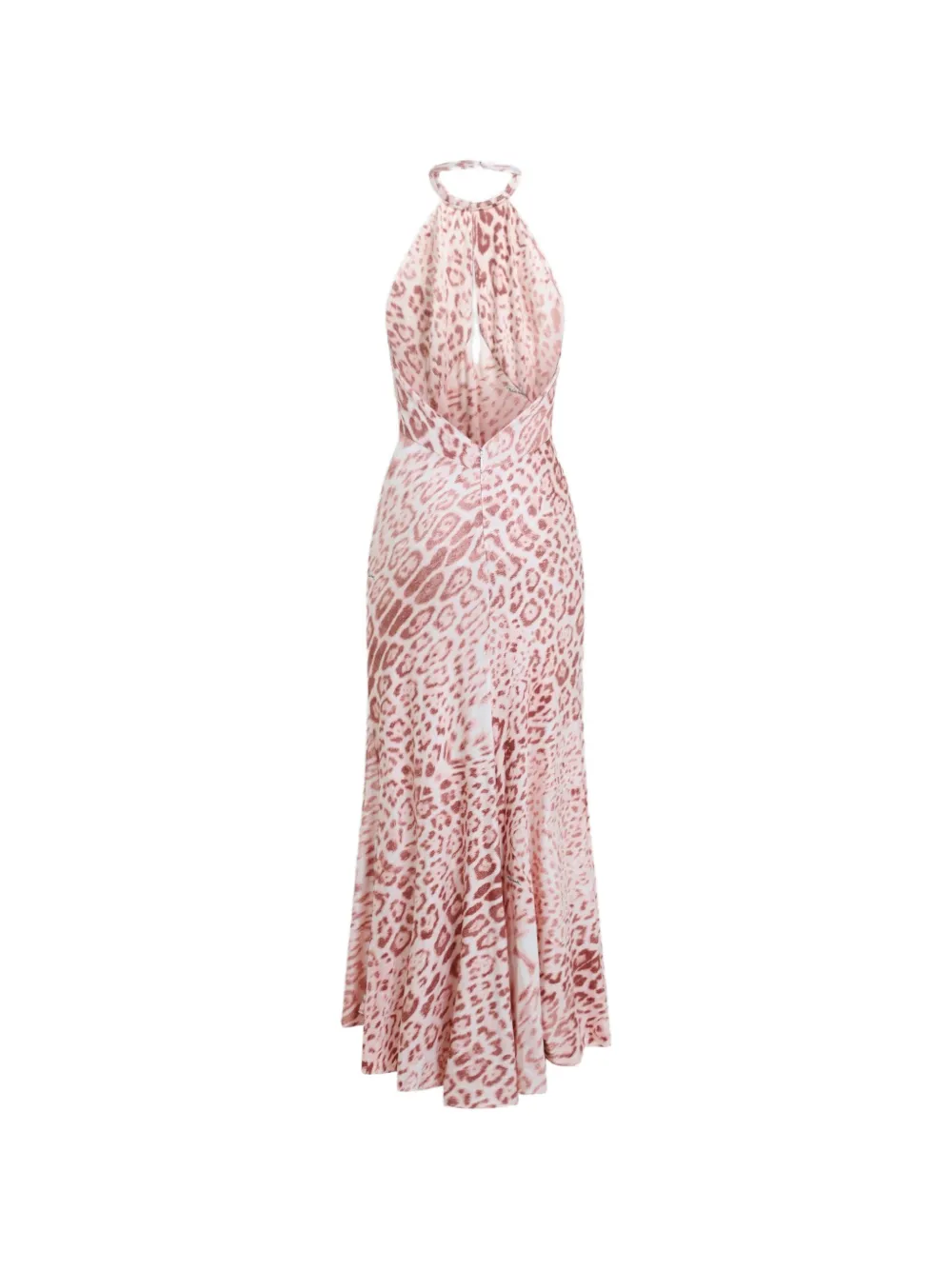 Roberto Cavalli Halterjurk met luipaardprint Beige