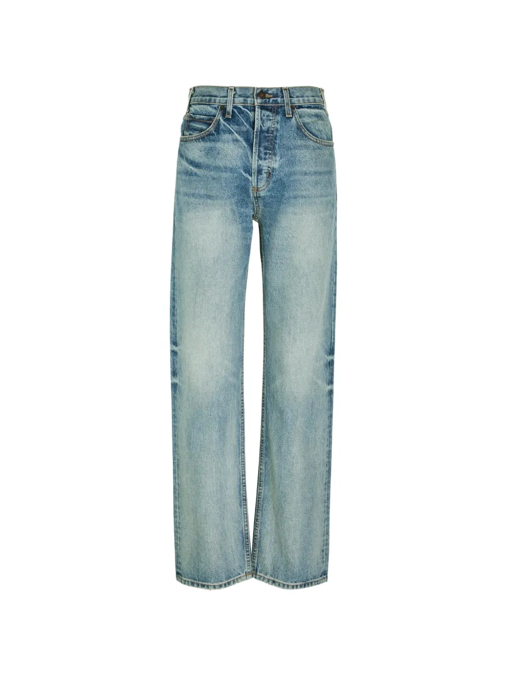 Nili Lotan faded straight-leg jeans - Blu
