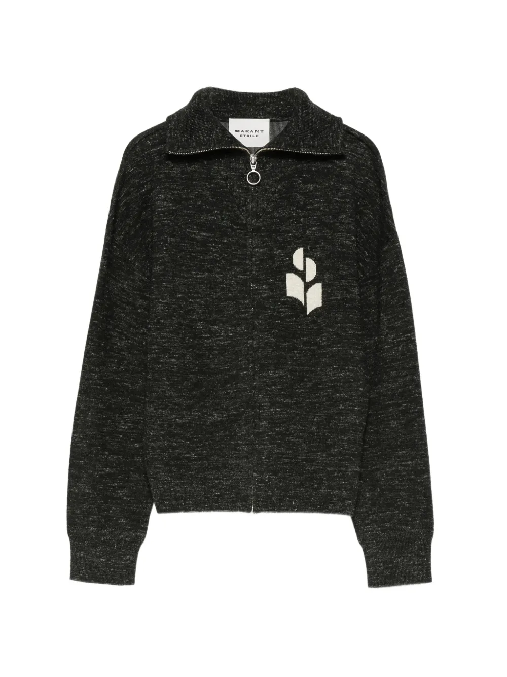 MARANT ÉTOILE Koxy logo-intarsia zip-up sweater - Schwarz