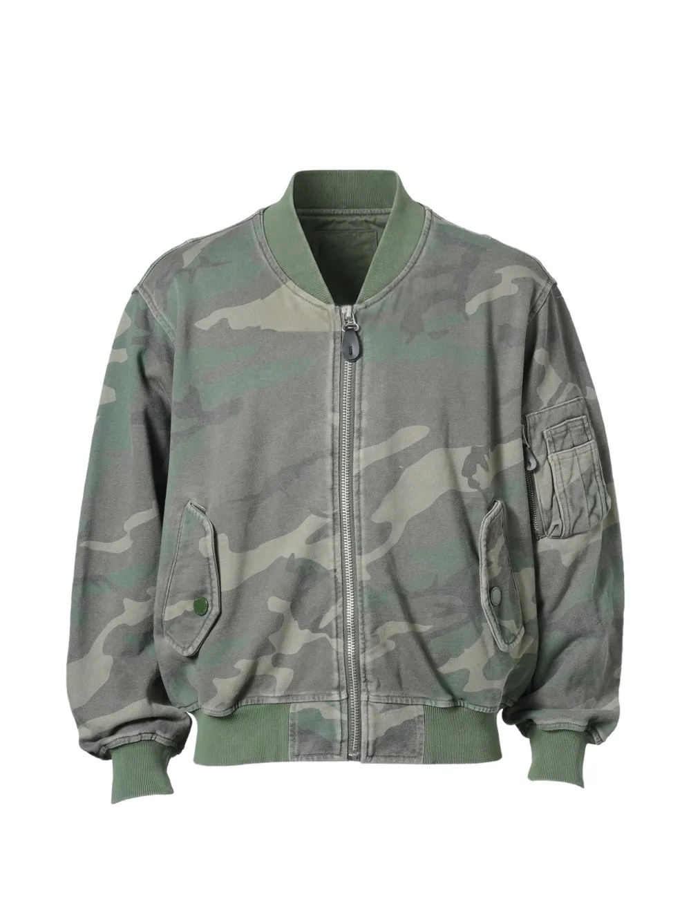 F.M.C.D. camouflage-print zip-up bomber jacket - Grün