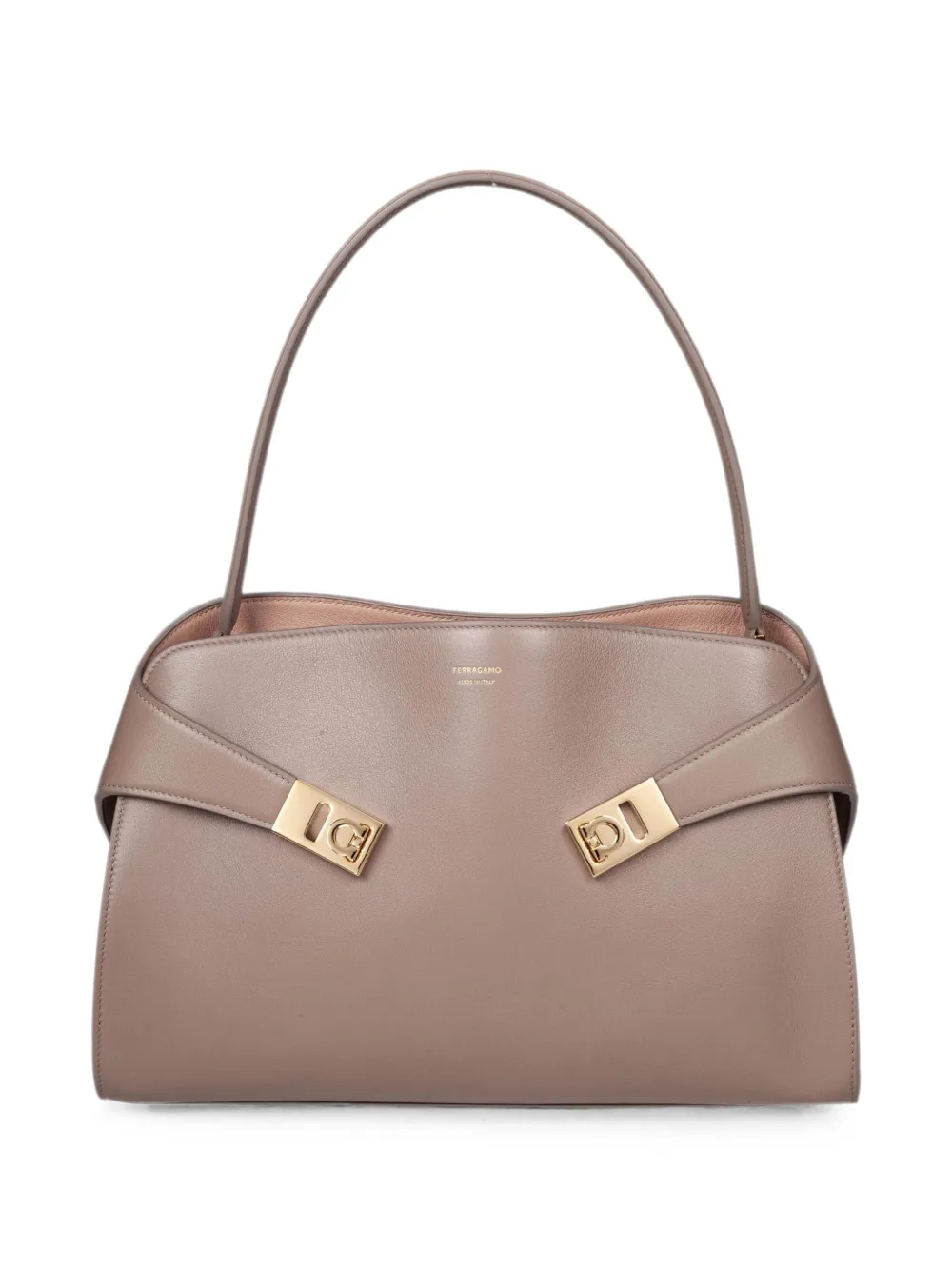 Ferragamo Hug Gancini shoulder bag - Toni neutri