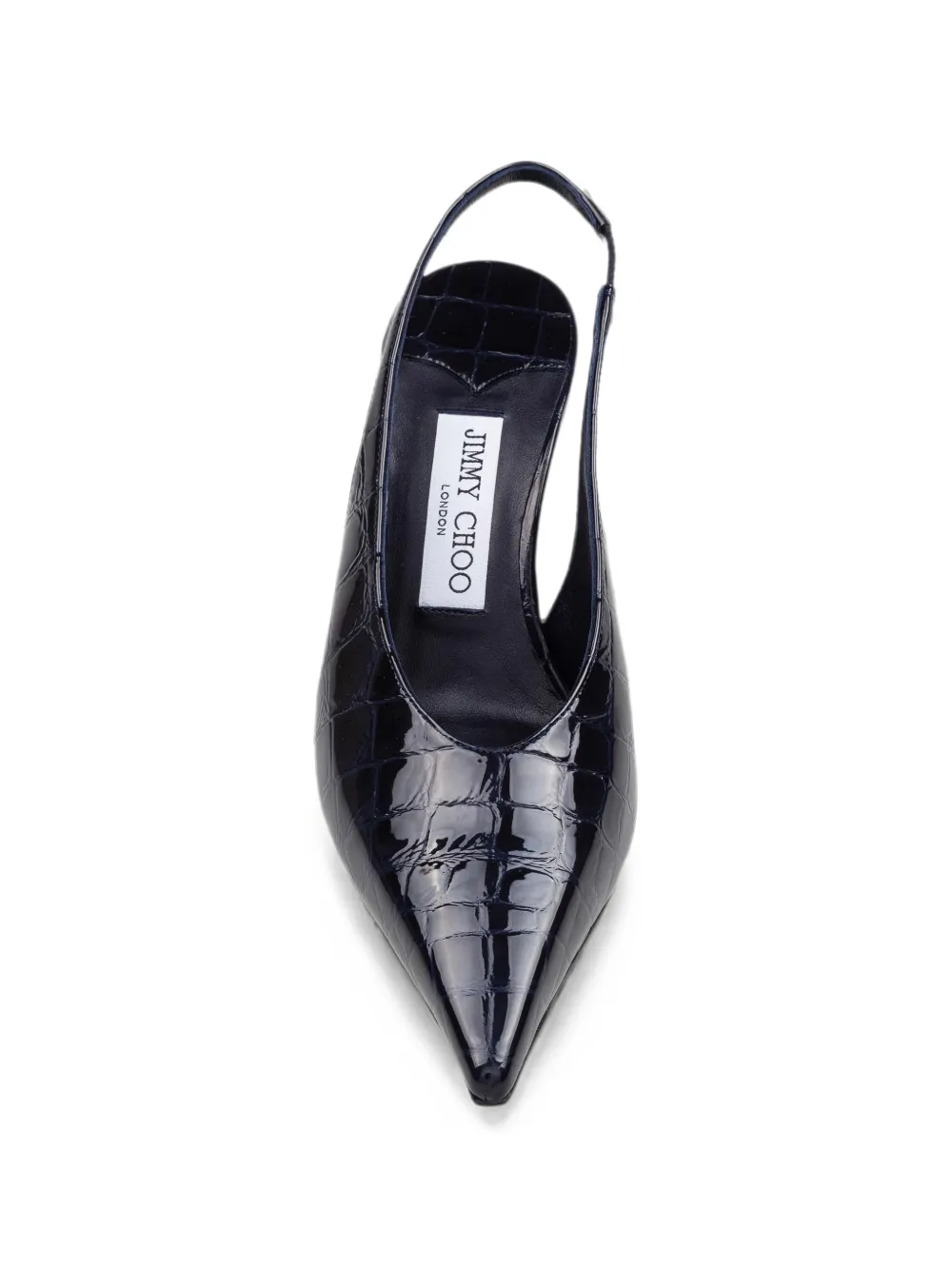 Jimmy Choo Isa croc-effect slingback pumps Blauw